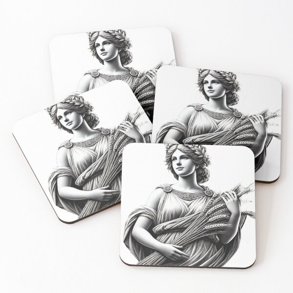 Item preview, Serene Demeter: Greek Goddess of the Harvest in Black and White designed and sold by AdisKucius.