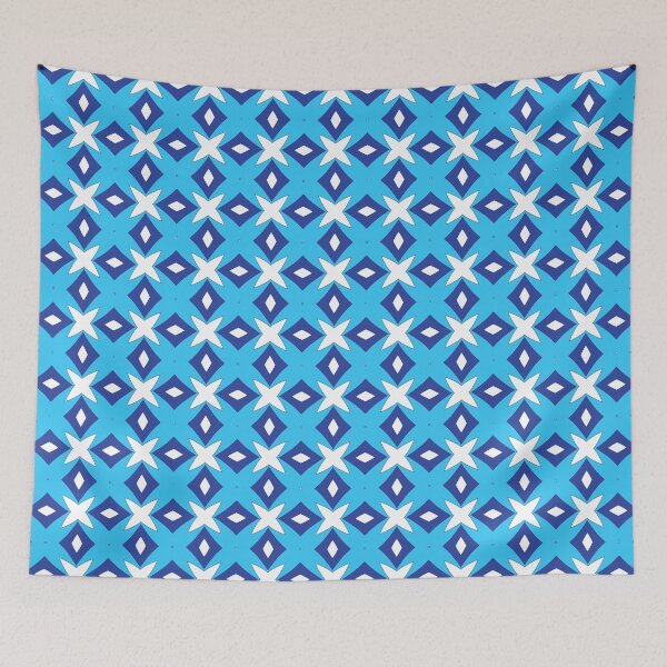 Item preview, Electric blue lilac geometric pattern 14 designed and sold by AneissPiaf.