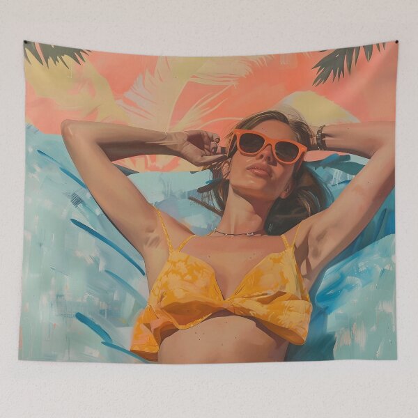 Item preview, Woman Lounging in the Summer Sun designed and sold by dcrc.