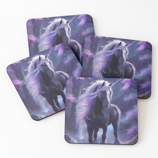 Item preview, Dreamy Black Unicorn II designed and sold by UnicornAndRaven .