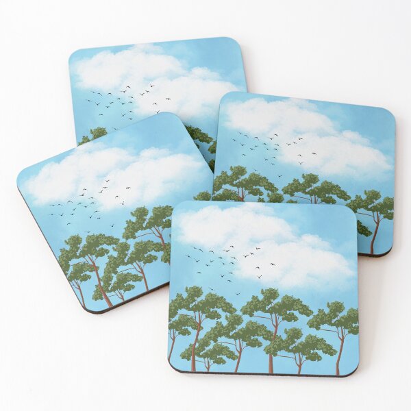 Item preview, Flock of Birds Over Verdant Forest designed and sold by PratikG24.