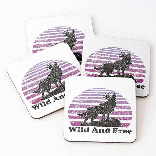 Item preview, Wolf With Crown Purple Vaporwave Sun Wild And Free designed and sold by TheRainFamily.