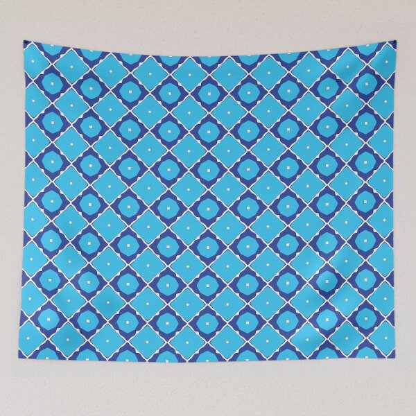 Item preview, Electric blue lilac geometric pattern 15 designed and sold by AneissPiaf.