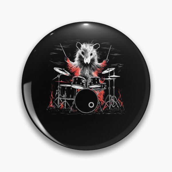 Item preview, Opossum playing Drums Musician Drums graphic art designed and sold by MTRBSK11.