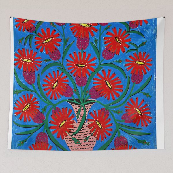 Item preview, Maria Prymachenko, Flowers of the Universe, Patlashki in a Vase, Марія Приймаченко, Патлашки у вазі, Ukrainian Folk Art, Naïve Art designed and sold by Artistic Gift Print.
