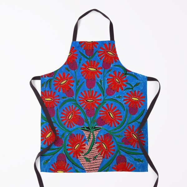 Item preview, Maria Prymachenko, Flowers of the Universe, Patlashki in a Vase, Марія Приймаченко, Патлашки у вазі, Ukrainian Folk Art, Naïve Art designed and sold by Artistic Gift Print.