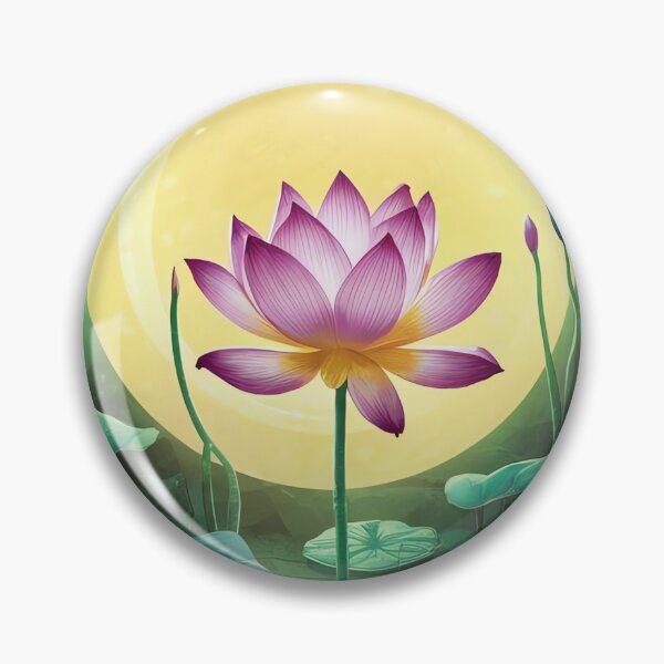 Item preview, Tranquil Pond with Lotus, Water Lilies, Serene Nature Scene designed and sold by WILDEVIOLET.