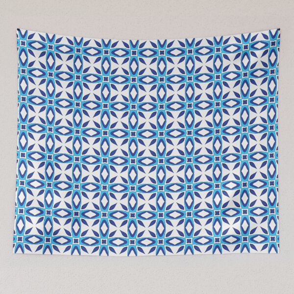 Item preview, Electric blue lilac geometric pattern 16 designed and sold by AneissPiaf.