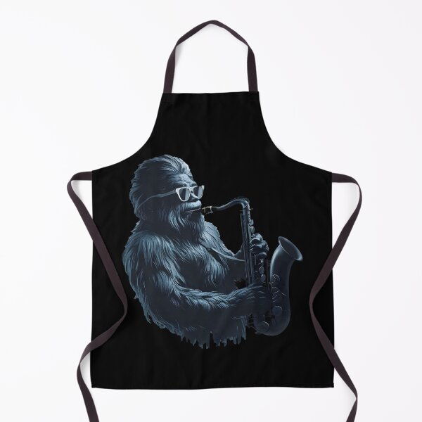 Item preview, Bigfoot playing saxophone Musician Sasquatch graphic art designed and sold by MTRBSK11.