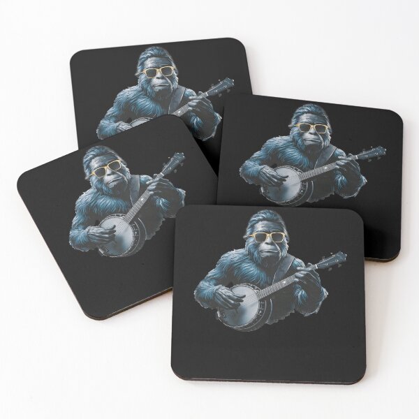 Item preview, Bigfoot playing Banjo Musician Sasquatch graphic art designed and sold by MTRBSK11.