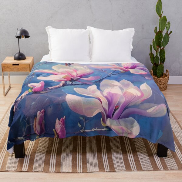 Item preview, Magnolia Flowers on a Tree Branch Painting. designed and sold by MargaretWiktor.