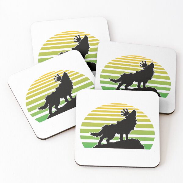 Item preview, Wolf With Crown Green Retro Vaporwave Sun No Grunge designed and sold by TheRainFamily.