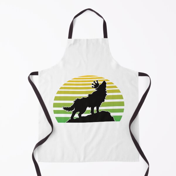 Item preview, Wolf With Crown Green Retro Vaporwave Sun No Grunge designed and sold by TheRainFamily.