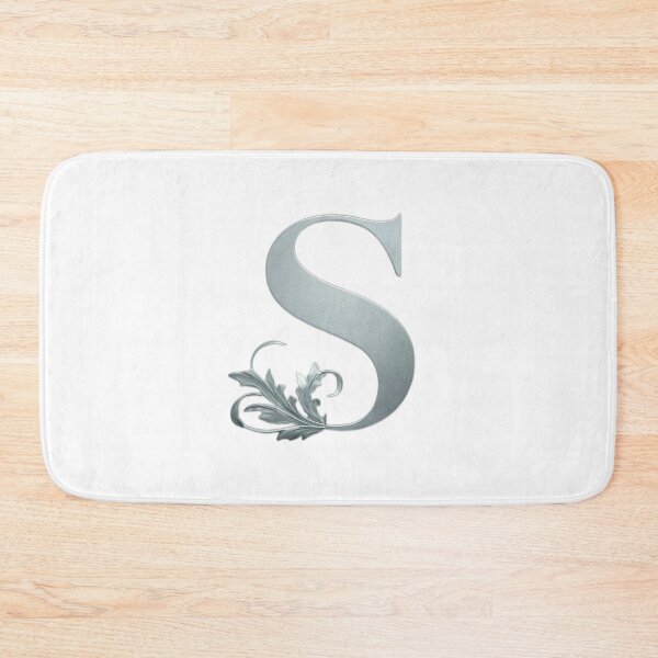 Item preview, Luxury Floral Monogram S: Elegant Grey and Silver Typography designed and sold by Fil4.