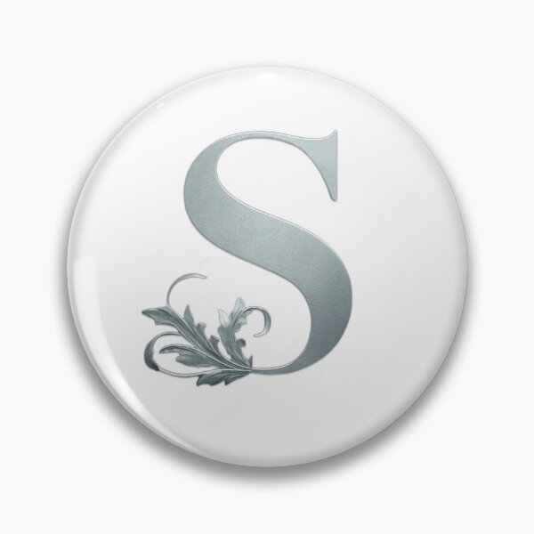 Item preview, Luxury Floral Monogram S: Elegant Grey and Silver Typography designed and sold by Fil4.