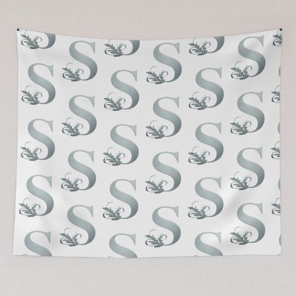 Item preview, Luxury Floral Monogram S: Elegant Grey and Silver Typography designed and sold by Fil4.