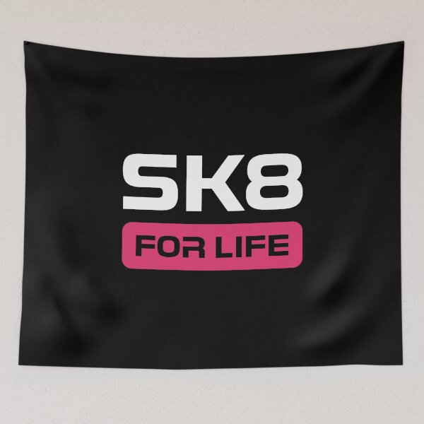 Item preview, SK8 For Life Logo Electric Pink Red designed and sold by JohnnyVillas.