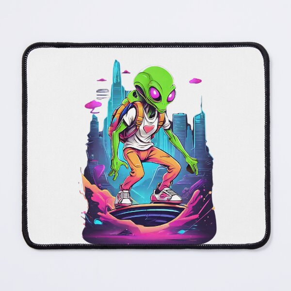 Item preview, Aliens riding hoverboards designed and sold by ElegantOutlines.