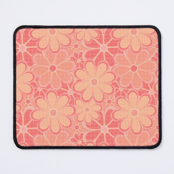 Item preview, Retro Pastel Peach and Pink Flowers designed and sold by TanglePatch.