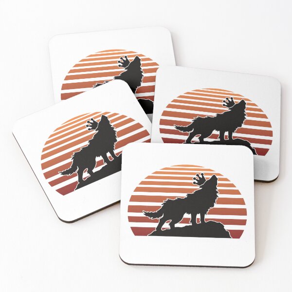 Item preview, Wolf With Crown Red Retro Vaporwave Sun No Grunge designed and sold by TheRainFamily.