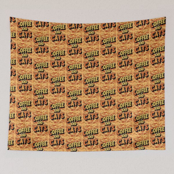 Item preview, Retro Coffee and Cats  v1 designed and sold by FenwickDesign99.