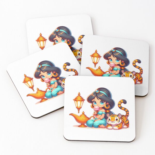 Item preview, Arabian Princess Jasmine and Rajah Eating Ice Cream designed and sold by PedroStyle.