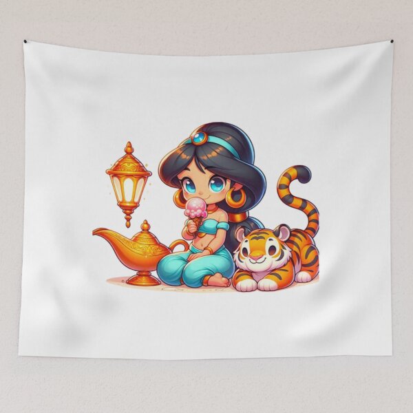 Item preview, Arabian Princess Jasmine and Rajah Eating Ice Cream designed and sold by PedroStyle.