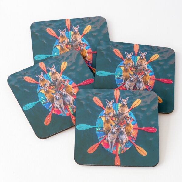 Item preview, “Kanga-Crew Surfers: Kangaroos Conquer the Ocean” designed and sold by Art-Vortex-fr.
