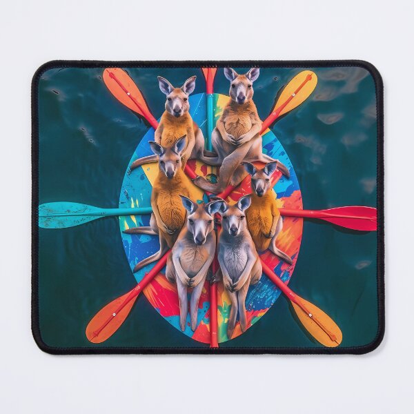 Item preview, “Kanga-Crew Surfers: Kangaroos Conquer the Ocean” designed and sold by Art-Vortex-fr.