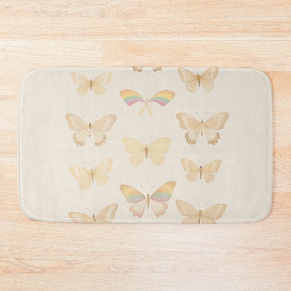Item preview, Rainbow Butterflies - Simple Woodblock Print Vintage Inspired designed and sold by bearslover.