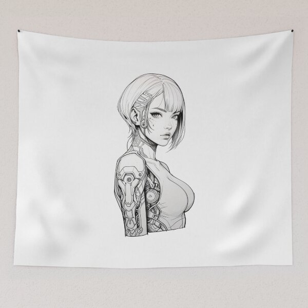 Item preview, Cyborg Girl designed and sold by ArtCraftLab.