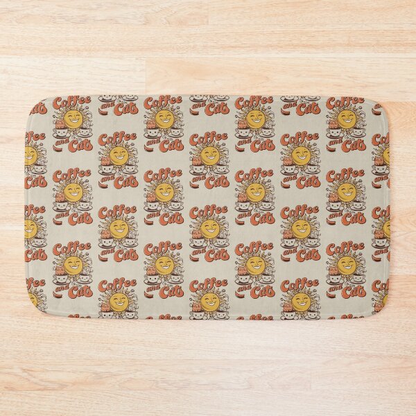 Item preview, Retro Sun Coffee and Cats v3 designed and sold by FenwickDesign99.