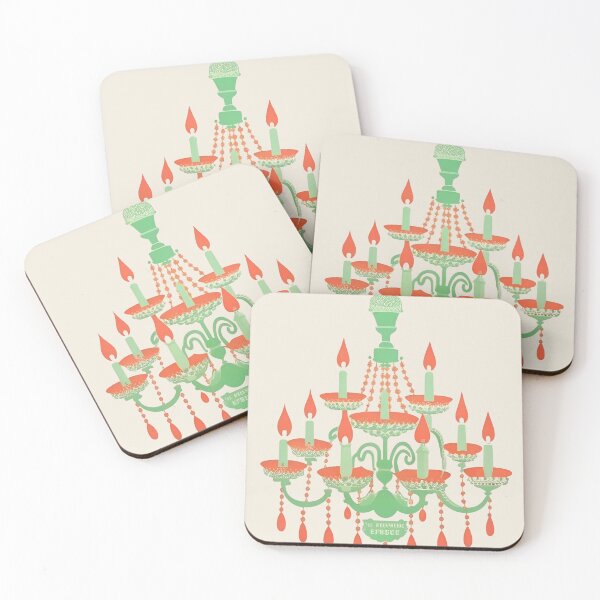 Item preview, Chandelier - Simple Woodblock Print Vintage Inspired designed and sold by bearslover.