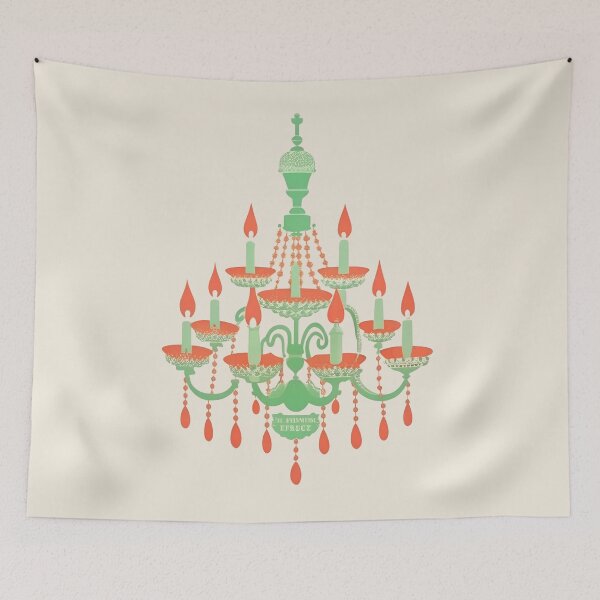 Item preview, Chandelier - Simple Woodblock Print Vintage Inspired designed and sold by bearslover.