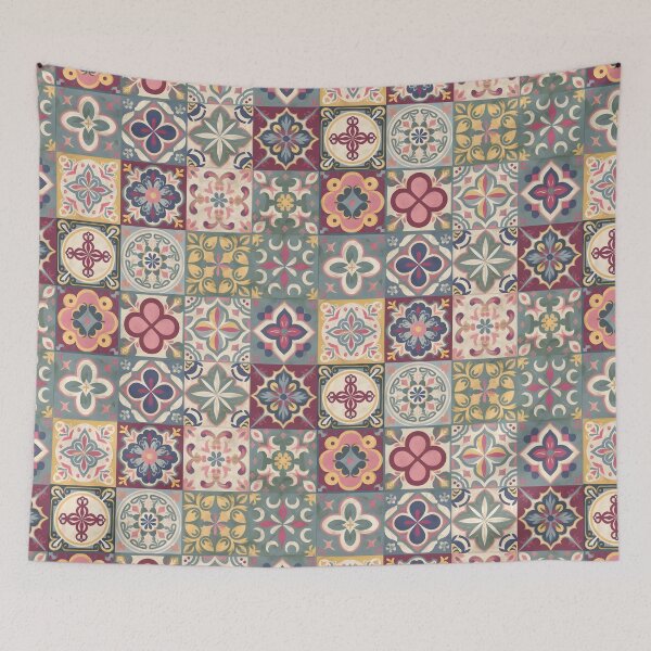 Item preview, Mediterranean Mosaic: Vintage Tile Tapestry (1)  designed and sold by gogowent.