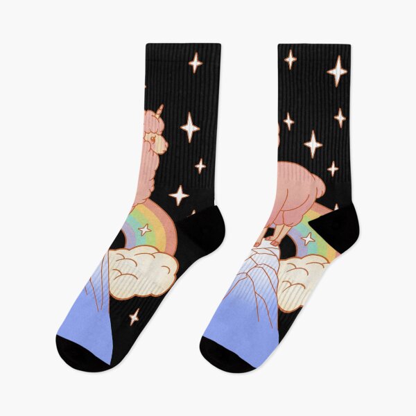 Item preview, Majestic Alpaca Unicorn On Pastel Rainbow Mountain, Dark designed and sold by Squosh.