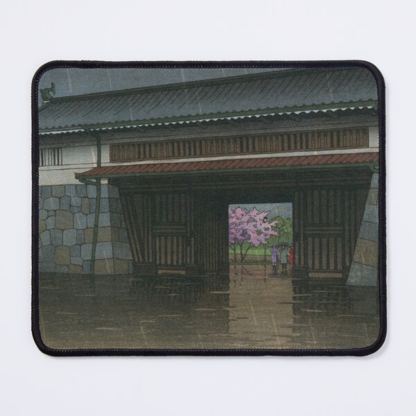Item preview, Spring Rain at Sakurada Gate by Kawase Hasui designed and sold by Takeda-art.