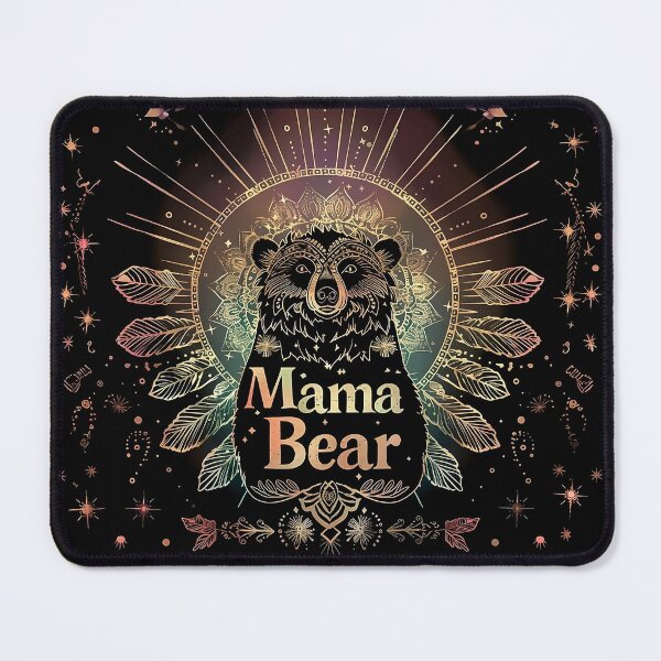 Item preview, Mama Bear Tribal Rainbow Magical Shaman Nature Mandala designed and sold by tribalfantasy.