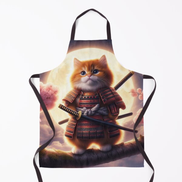 Item preview, Samurai mustaches | Samurai Cat under the Full Moon designed and sold by tuschollos.
