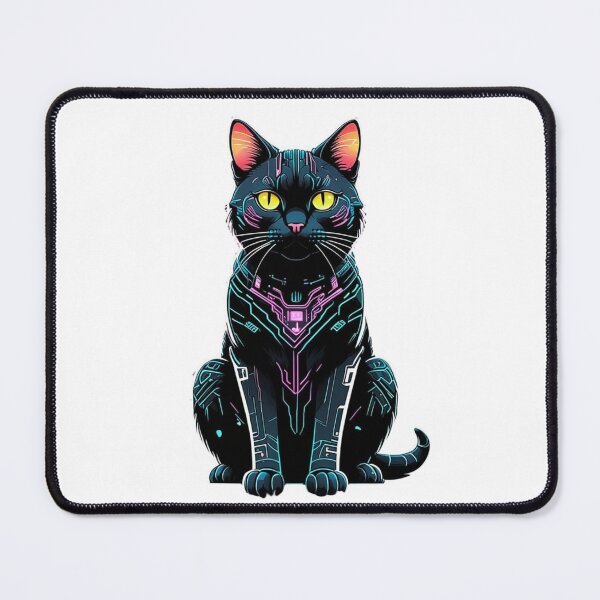 Item preview, Cyberpunk Cat - Futuristic Feline designed and sold by Taans-Creation.