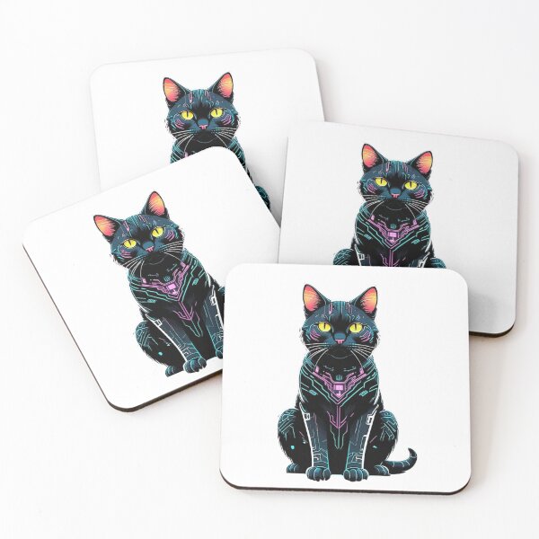 Item preview, Cyberpunk Cat - Futuristic Feline designed and sold by Taans-Creation.
