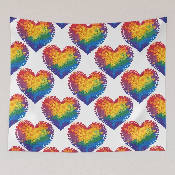 Item preview, Rainbow Hearts in Heart designed and sold by JoanNinjaHen.