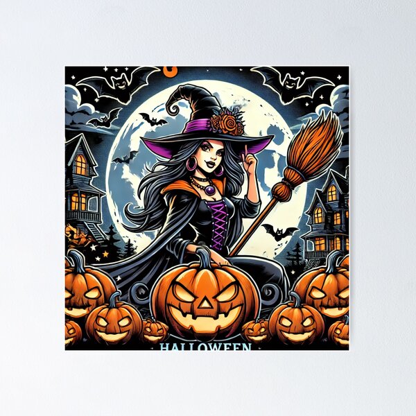 Item preview, Classic Halloween Witch: Spooky and Fun Design designed and sold by AdisKucius.
