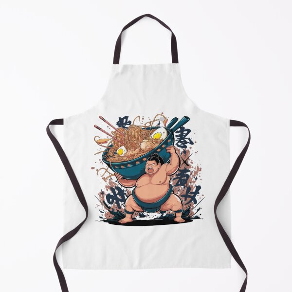 Item preview, Sumo wrestler lifting a bowl of ramen, funnyfits70, Humor, Funny designed and sold by FunnyFits70.