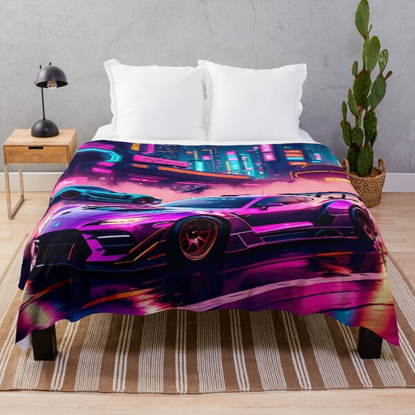 Item preview, Vapor Wave Races Night Racing Under Neon Glow designed and sold by Ink Art Design.