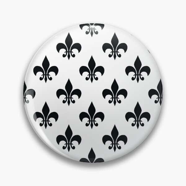 Item preview, Black White Fleur-De-Lis Pattern designed and sold by PatternTitan.