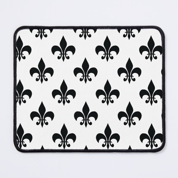 Item preview, Black White Fleur-De-Lis Pattern designed and sold by PatternTitan.