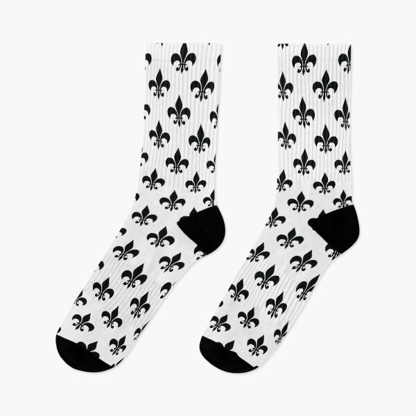 Item preview, Black White Fleur-De-Lis Pattern designed and sold by PatternTitan.
