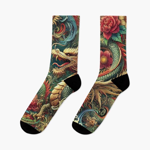Item preview, Floral Dragons: A Dance of Myth and Nature designed and sold by TeslaSt0re.