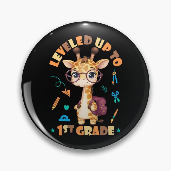 Item preview, Leveled up to 1st Grade - Funny Giraffe designed and sold by HandicraftArt.